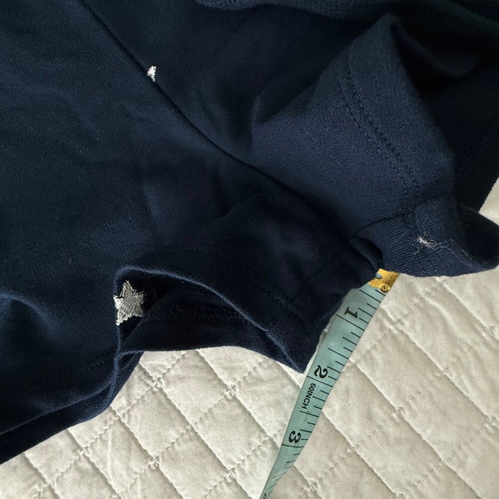 Trixxi Navy Star Print Cropped Sweatshirt & Drawstring Shorts Set M - Picture 5 of 11